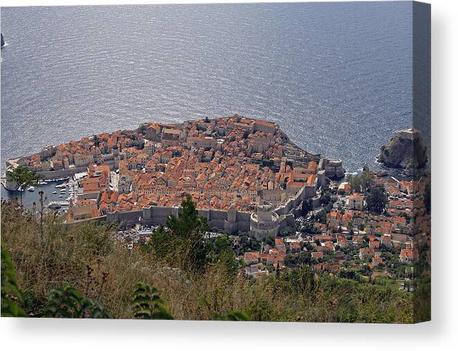 Old City Of Dubrovnik Canvas Print featuring the photograph Old City of Dubrovnik by Tony Murtagh