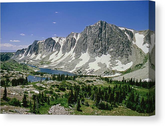 Old Main Peak Canvas Print featuring the photograph M-09702-Old Main Peak, WY by Ed Cooper Photography