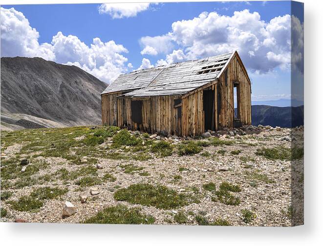 House Canvas Print featuring the photograph Old Mining House by Aaron Spong