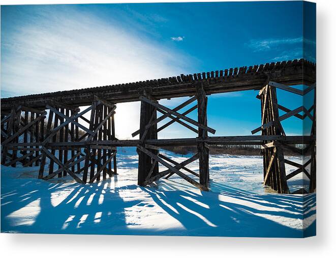 Landscape Canvas Print featuring the photograph Old Rail tressel by Gerald Murray Photography