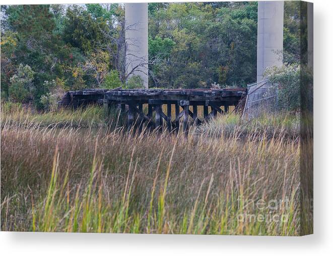 Old Train Tracks Canvas Print featuring the photograph Old Train Tracks by Dale Powell