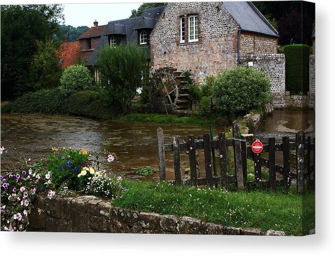 France Canvas Print featuring the photograph Old Water Mill by Aidan Moran