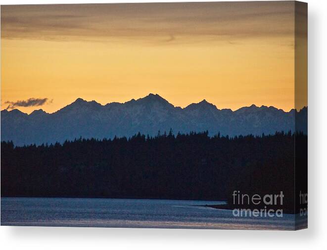 Photography Canvas Print featuring the photograph Olympic Evening by Sean Griffin