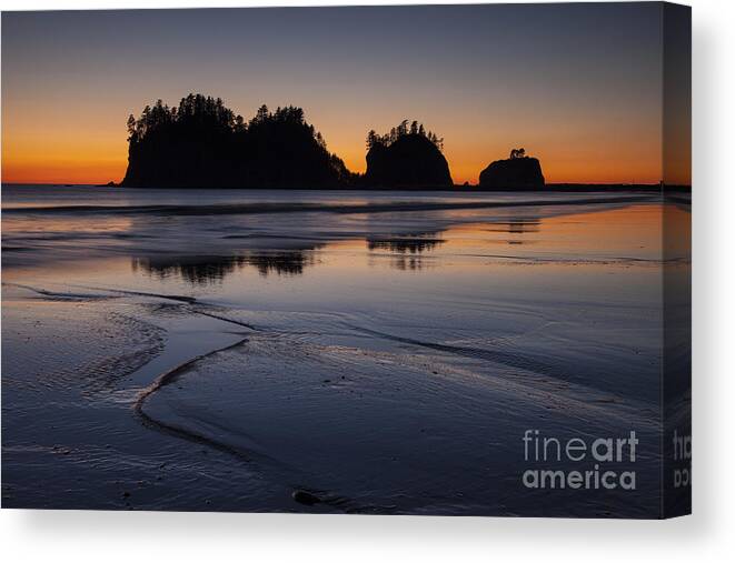 Olympic Peninsula Canvas Print featuring the photograph Olympic Peninsula Sunset by Timothy Johnson