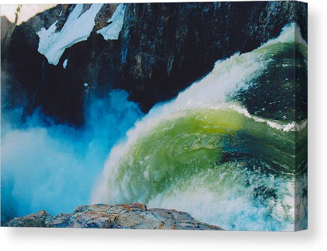 Yellowstone River Canvas Print featuring the photograph On the Brink by Jon Emery