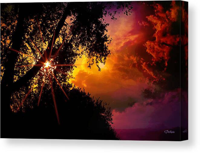 Collage Canvas Print featuring the photograph On The Brink by Kathy Besthorn
