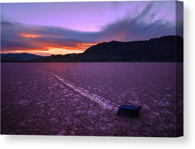 Death Valley Canvas Print featuring the photograph On the Playa by Chad Dutson