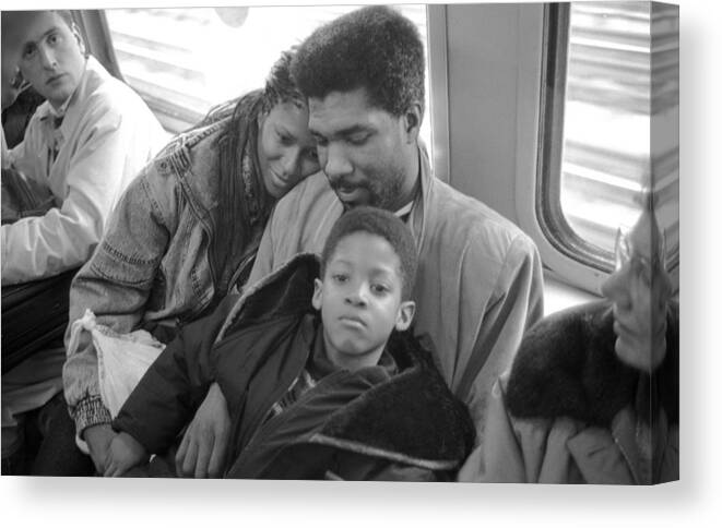 Family Canvas Print featuring the photograph On the Underground by Frank Winters