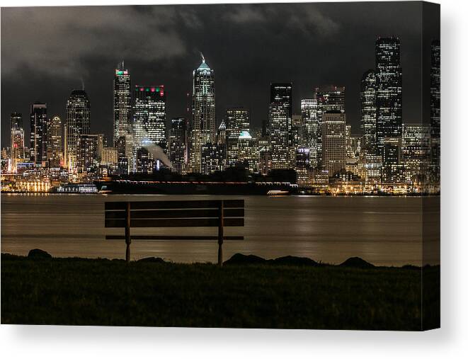 Waterfront Canvas Print featuring the photograph On the Water's Edge by E Faithe Lester