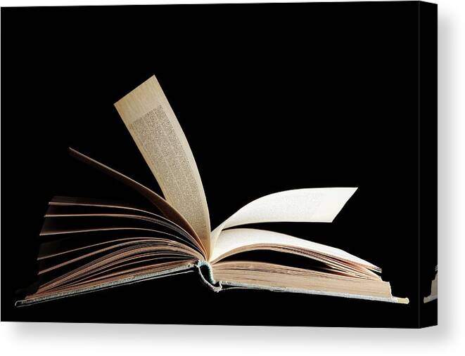 One Canvas Print featuring the photograph Open Book by Mauro Fermariello/science Photo Library