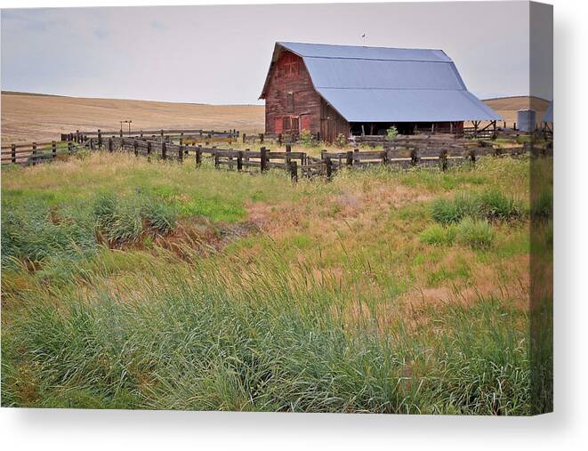 Barn Canvas Print featuring the photograph Open Range by Athena Mckinzie