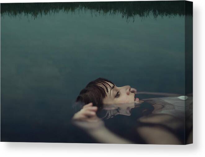 Water Canvas Print featuring the photograph Ophelia by Claudia M?ndez Cordero