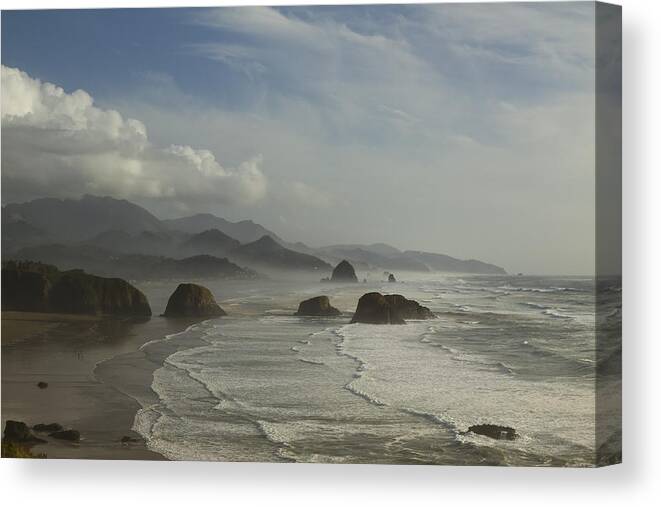 Haystack Canvas Print featuring the photograph OR Coast Ecola 1 A by John Brueske