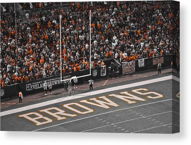 Cleveland Canvas Print featuring the photograph Orange and Brown by Frozen in Time Fine Art Photography