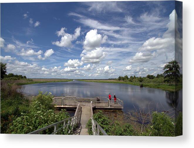 Ornage Canvas Print featuring the photograph Orange Lake by Farol Tomson