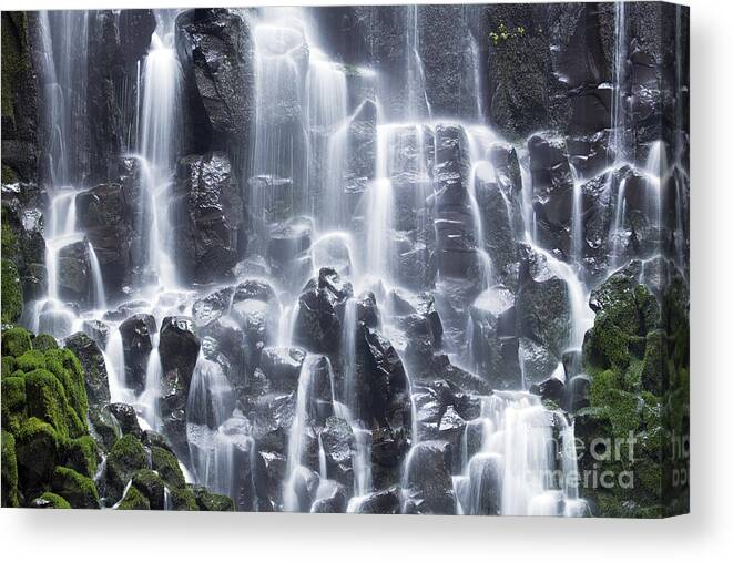 Mt Hood National Park Canvas Print featuring the photograph Oregon Ramona Falls by King Wu