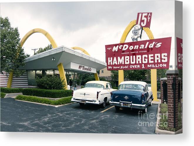 Mcdonald's Canvas Print featuring the photograph Original McDonald's by Patty Colabuono