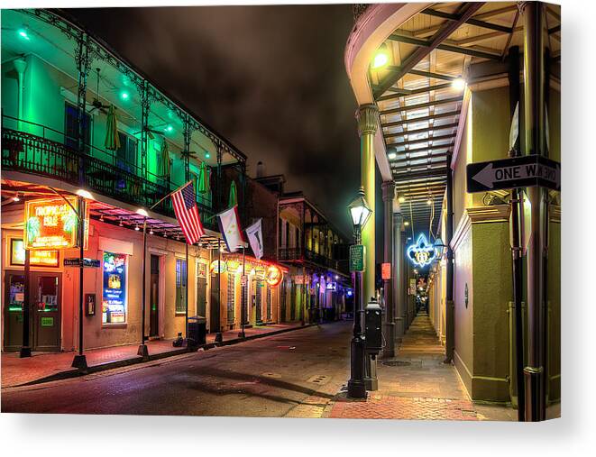 Orleans Canvas Print featuring the photograph Orleans and Bourbon by Tim Stanley