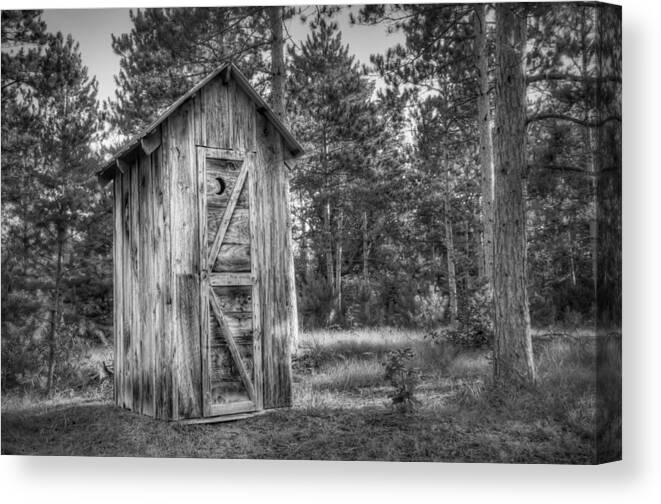 Outhouse Canvas Print featuring the photograph Outdoor Plumbing by Scott Norris