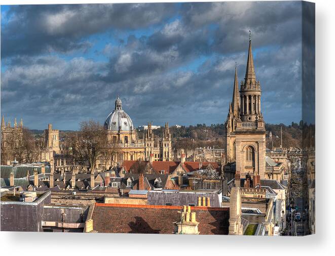 Architecture Canvas Print featuring the photograph Oxford Skyline by Mark Llewellyn