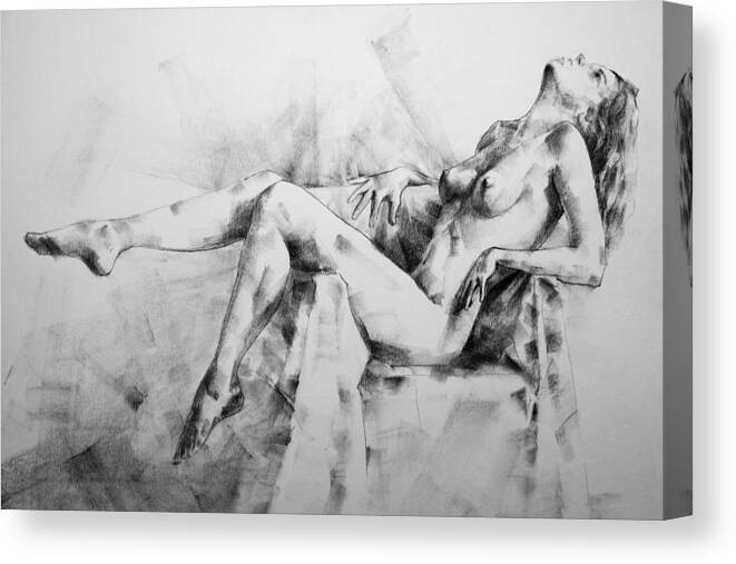 Erotic Canvas Print featuring the drawing Page 11 by Dimitar Hristov