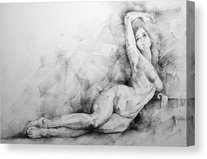 Erotic Canvas Print featuring the drawing Page 8 by Dimitar Hristov