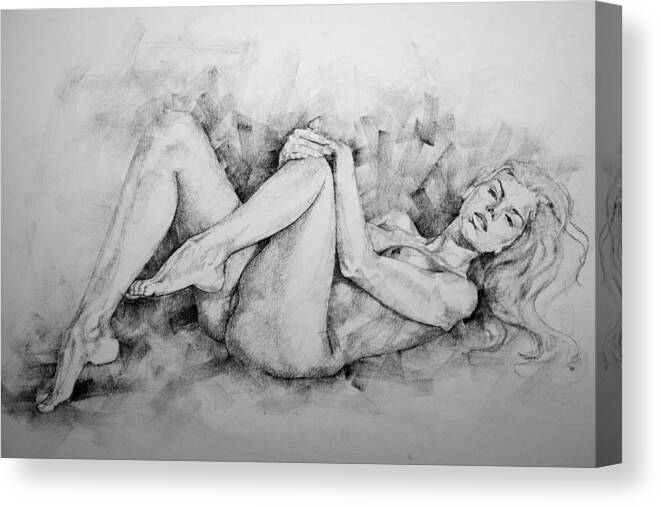 Erotic Canvas Print featuring the drawing Page 9 by Dimitar Hristov