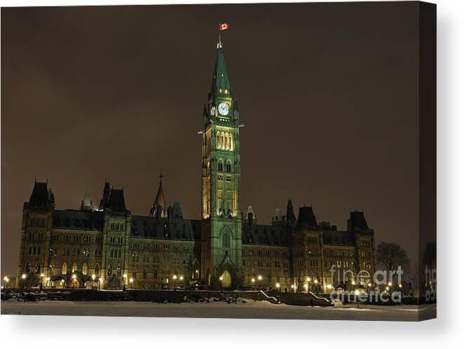 Parliament Hill Canvas Print featuring the photograph Parliament Hill by Nina Stavlund