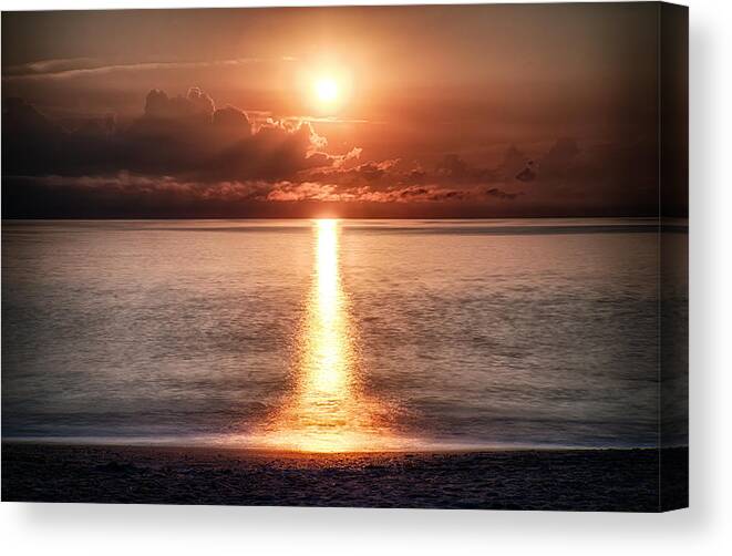 Ocean Canvas Print featuring the photograph Parting of the Atlantic Ocean in HDR by Michael White