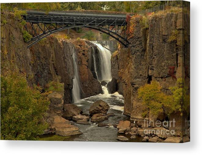 Patterson Great Falls Canvas Print featuring the photograph Paterson Great Falls New Jersey by Adam Jewell