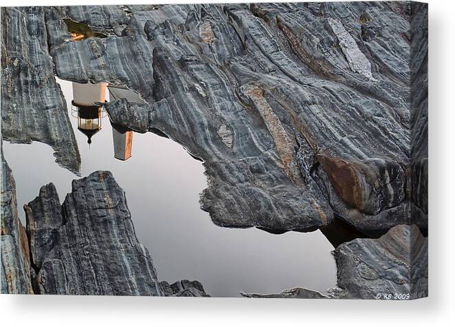 Architecture Canvas Print featuring the photograph Pemaquid Reflections by Richard Bean