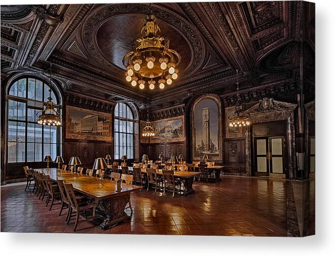 Nyc Canvas Print featuring the photograph Periodicals Room New York Public Library by Susan Candelario