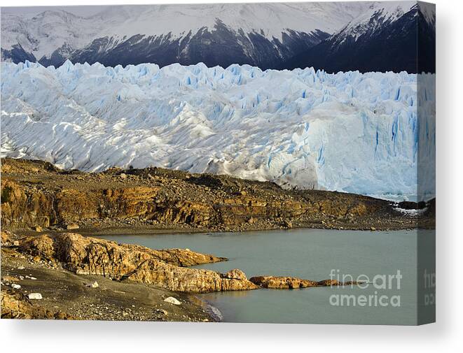 Glacier Canvas Print featuring the photograph Perito Moreno Glacier by John Shaw