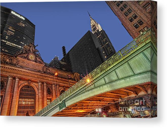 Pershing Square Canvas Print featuring the photograph Pershing Square by Susan Candelario