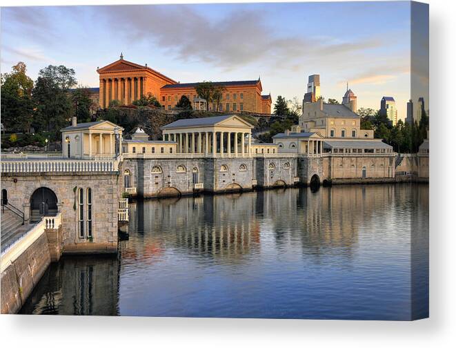  Art Museum Canvas Print featuring the photograph Philadelphia Art Museum 1 by Dan Myers