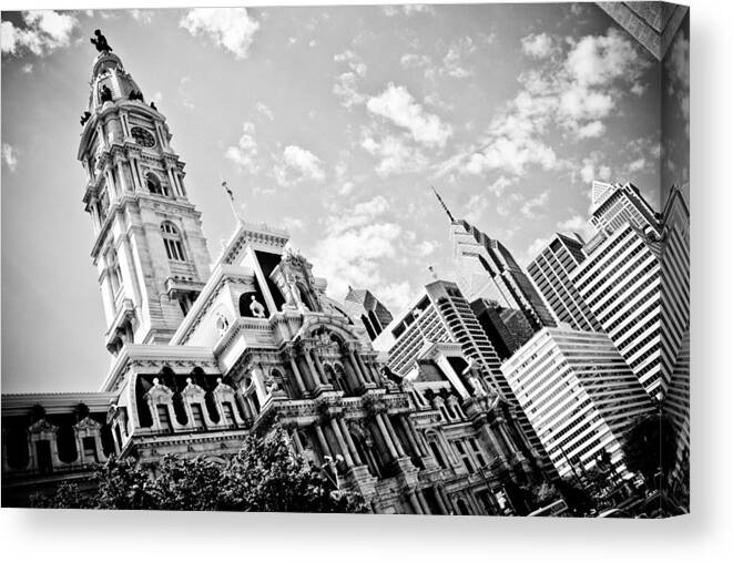 Philadelphia Canvas Print featuring the photograph Philadelphia City Hall by Elvira Pinkhas