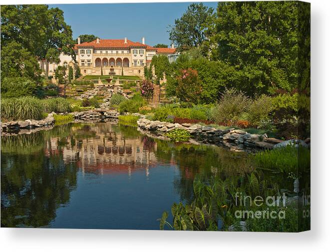 Villa Philbrook Canvas Print featuring the photograph Philbrook Museum Of Art, Oklahoma by Richard and Ellen Thane