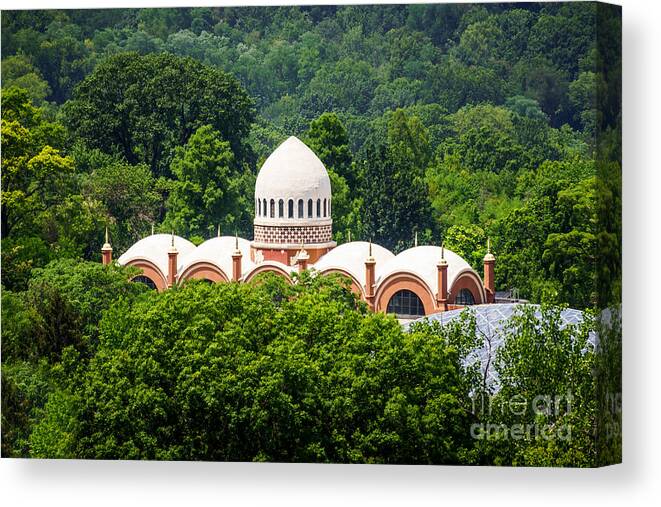 America Canvas Print featuring the photograph Photo of Elephant House at Cincinnati Zoo by Paul Velgos