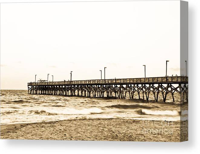 Surfside Pier Canvas Print featuring the photograph Pier in South Carolina by Jill Lang