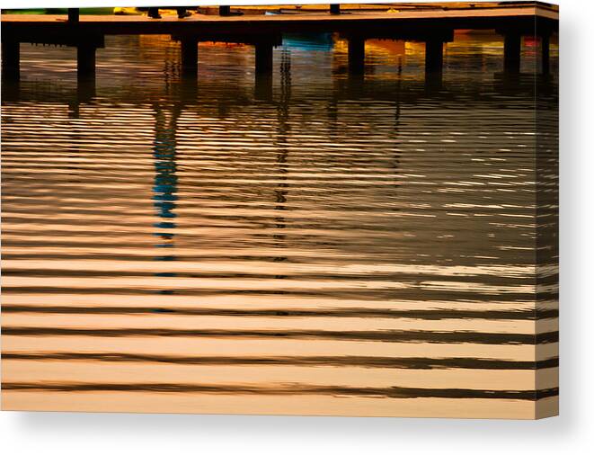 Pier Canvas Print featuring the photograph Pier Walk by Joan Herwig