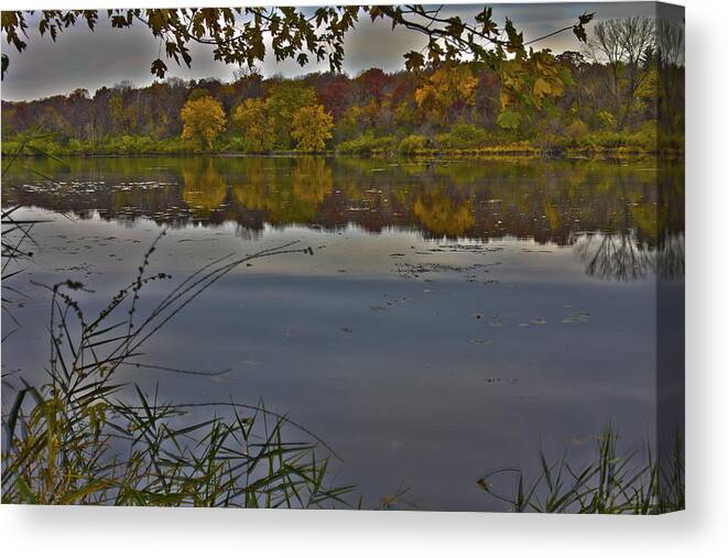 Illinois Canvas Print featuring the photograph Pierce Lake by Jim Baker