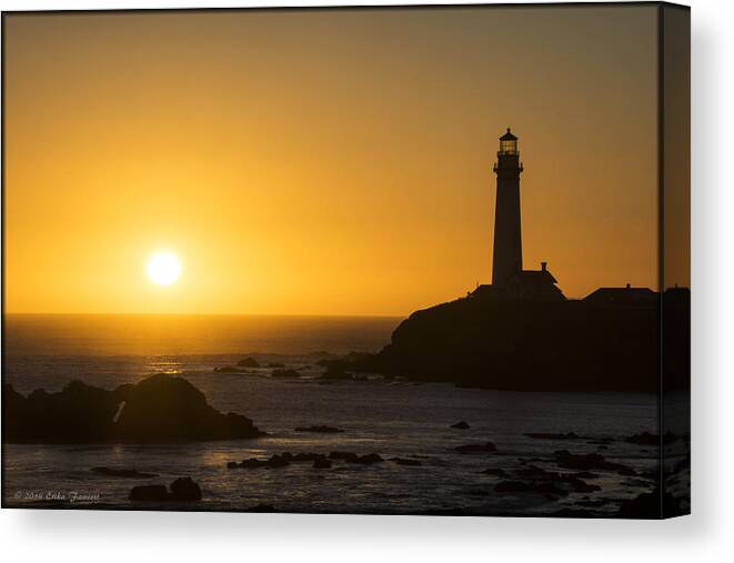 Lighthouse Canvas Print featuring the photograph Pigeon Point Lighthouse by Erika Fawcett