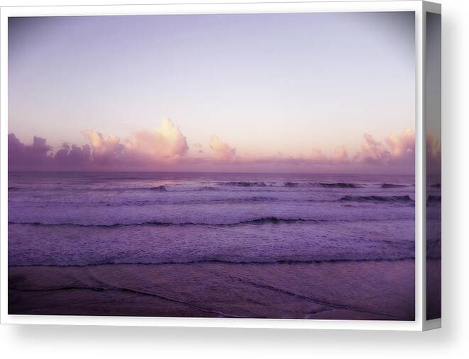 Pacific Sunset Canvas Print featuring the photograph Pink Sunset 2 by Bonnie Bruno