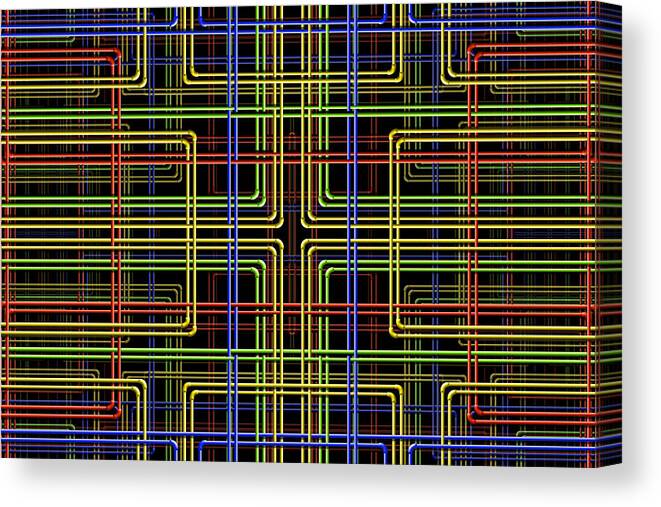 Abstract Canvas Print featuring the digital art Pipe Dreams 3 by Mike McGlothlen