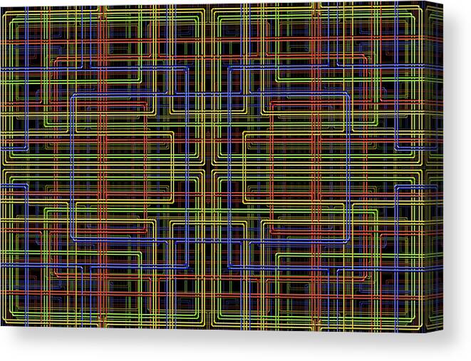 Abstract Canvas Print featuring the digital art Pipe Dreams 4 by Mike McGlothlen