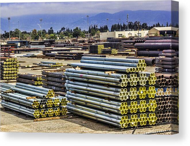 Pipes Canvas Print featuring the digital art Pipes by Photographic Art by Russel Ray Photos
