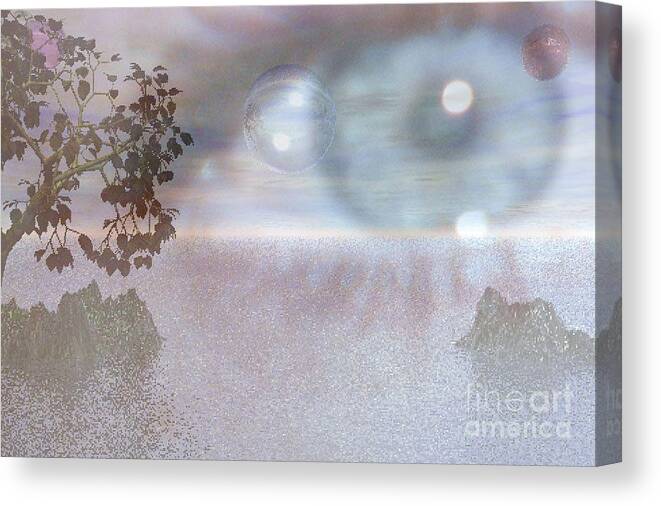 Surreal Canvas Print featuring the digital art Planet Eye by Kim Prowse