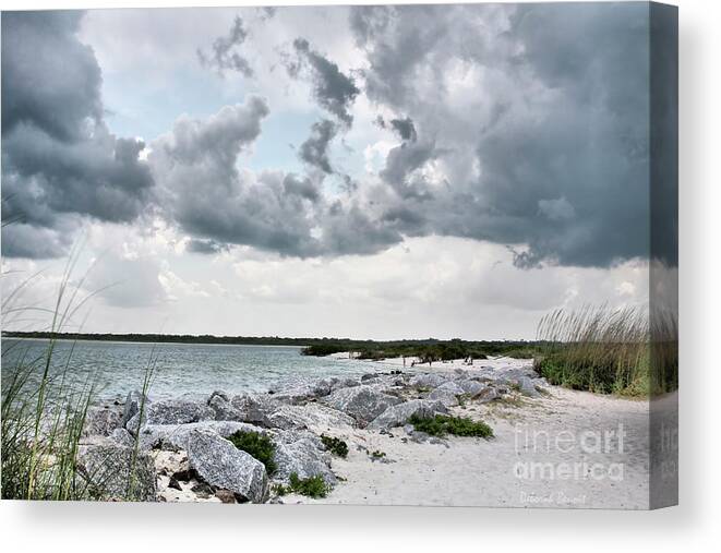 Clouds Canvas Print featuring the photograph Ponce Inlet Mood by Deborah Benoit