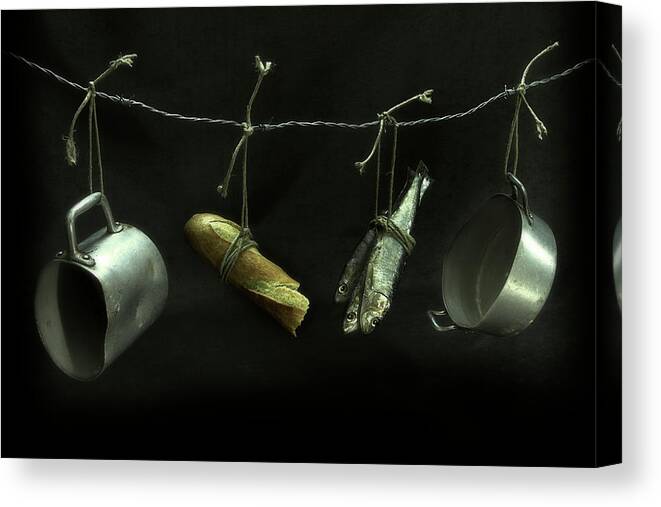 Hanging Canvas Print featuring the photograph Poor Food For Hard Times by Regina Martínez