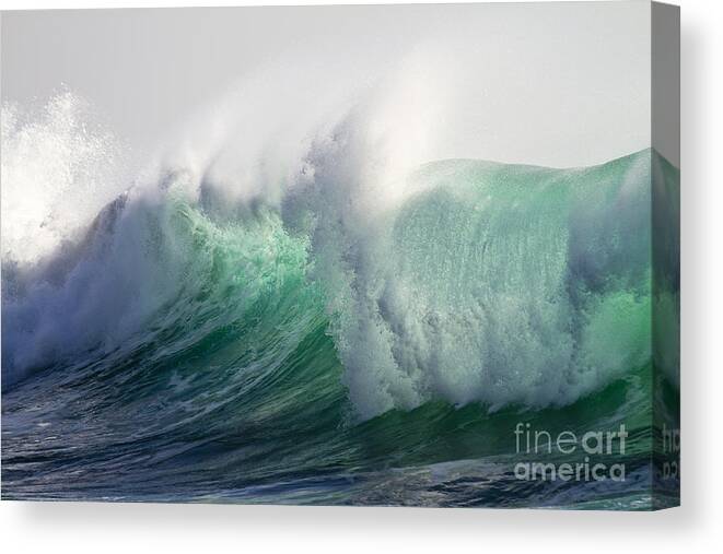 Wave Canvas Print featuring the photograph Portuguese Sea Surf by Heiko Koehrer-Wagner